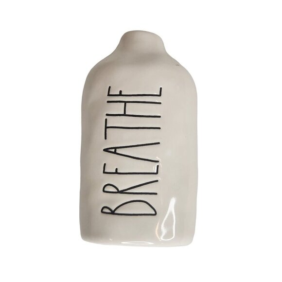 Rae Dunn Other - Rae Dunn Artisan Collection "Breathe" White Ceramic Vase No.189